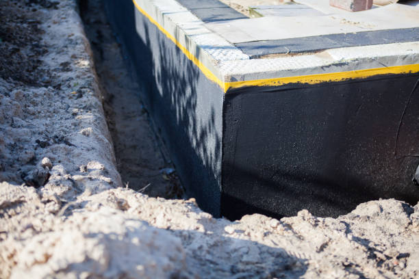 Residential Wet Basement Repair installation at a Rumson, NJ home by SJ Waterproofing Pros